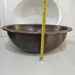 Load image into Gallery viewer, Oval Copper Sink Dark Antique 20 x 15.50 x 6 inch

