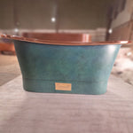 Load image into Gallery viewer, Straight Base Copper Bathtub Polish Copper Inside &amp; Patina Exterior
