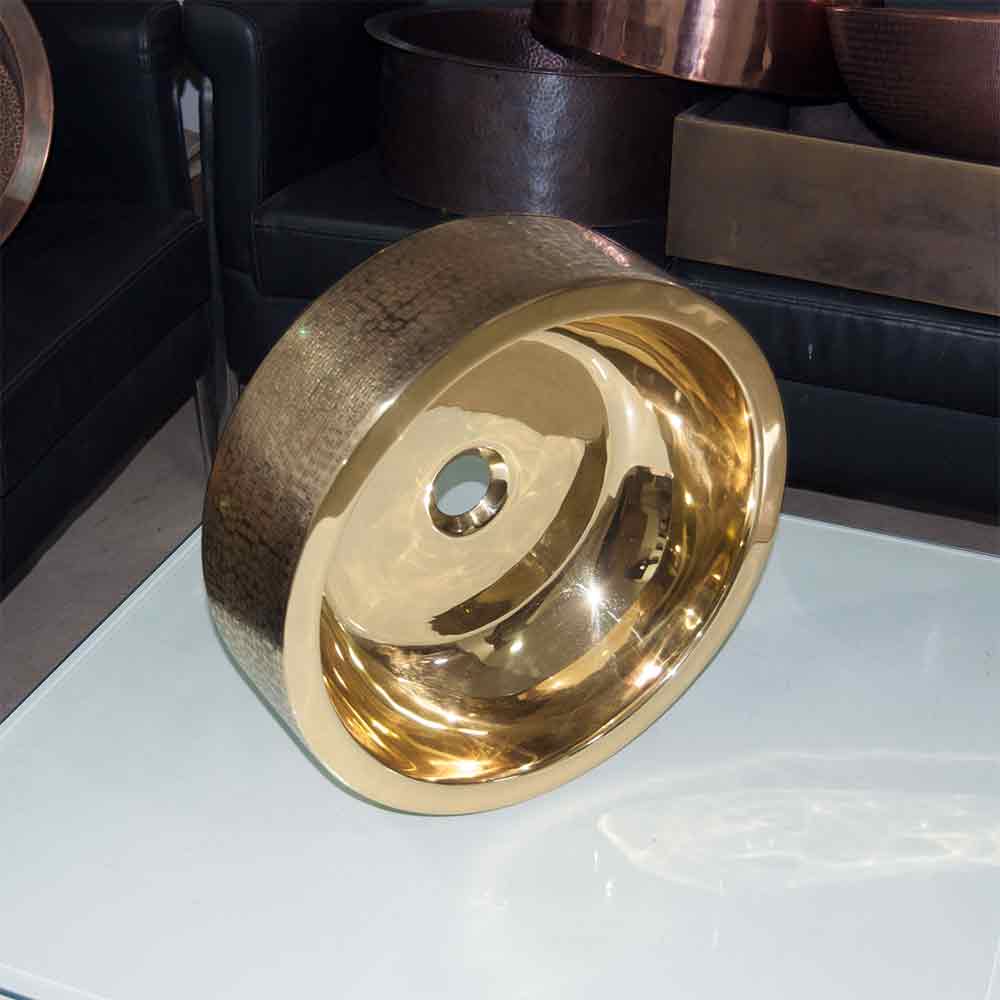 Brass Sink Pattern Exterior Double Wall Design