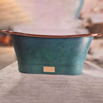 Load image into Gallery viewer, Straight Base Copper Bathtub Polish Copper Inside &amp; Patina Exterior
