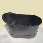 Load image into Gallery viewer, 1200mm Hammered Copper Bathtub Black Interior &amp; Exterior Finish

