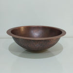 Load image into Gallery viewer, Round Hammered Copper Bowl Sink
