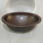 Load image into Gallery viewer, Oval Copper Sink Dark Antique 20 x 15.50 x 6 inch
