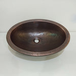 Load image into Gallery viewer, Oval Copper Sink Dark Antique 20 x 15.50 x 6 inch
