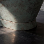 Load image into Gallery viewer, Slanting Base Copper Bathtub Hammered Antique Copper Interior &amp; Patina Exterior Finish
