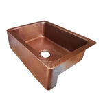 Load image into Gallery viewer, Copper Sink Hammered Front Apron 24.50 x 18.50 x 7 inch
