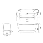 Load image into Gallery viewer, Slanting Base Copper Bathtub Hammered Antique Copper Interior &amp; Patina Exterior Finish
