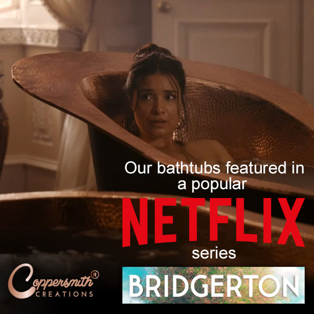 Clawfoot Copper Tub Chinese Style - The Bridgerton Bath