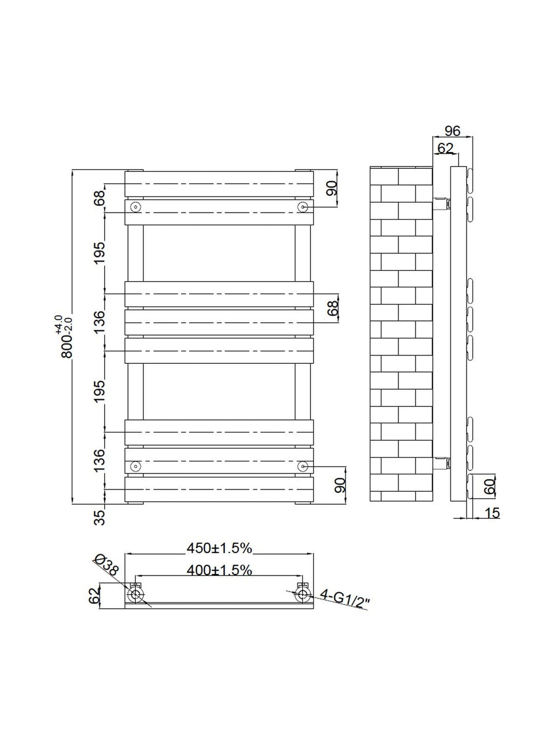 Queenstown Designer Towel Radiator