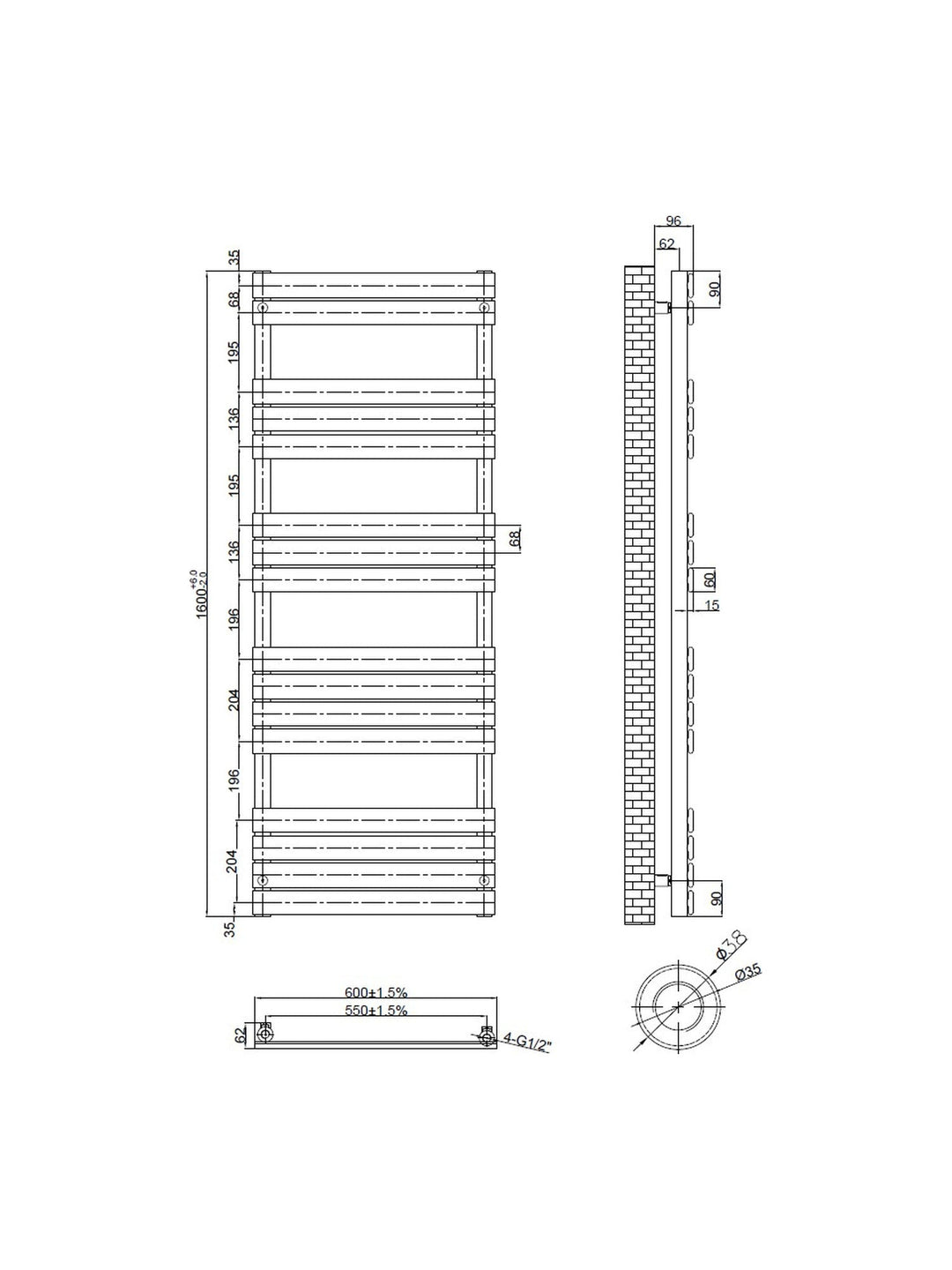 Queenstown Designer Towel Radiator