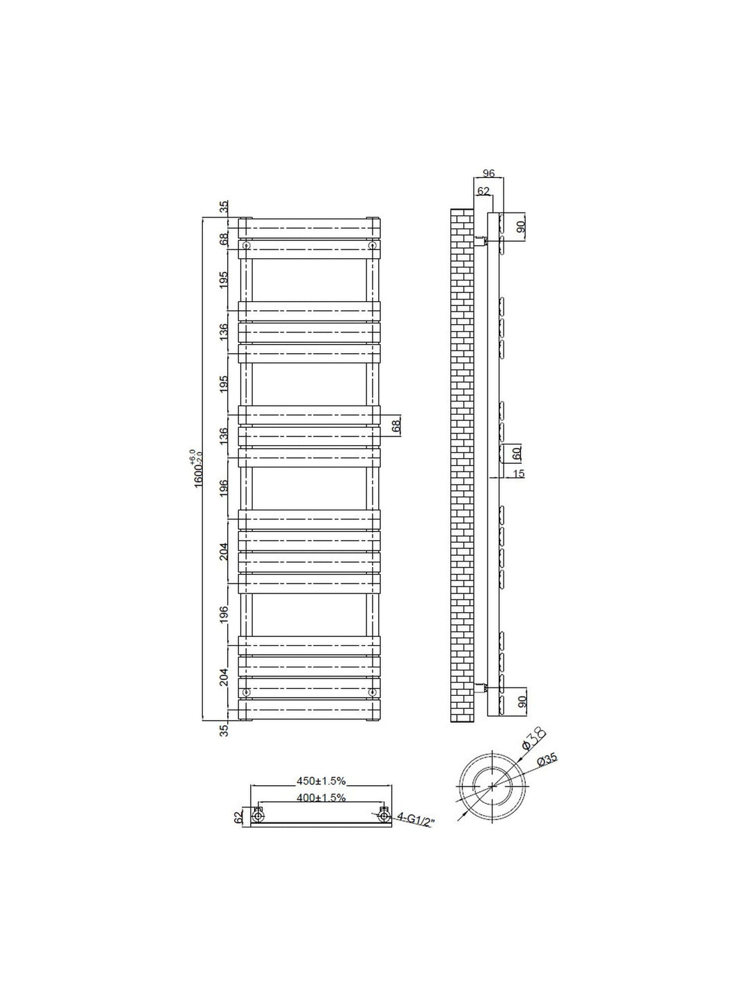 Queenstown Designer Towel Radiator