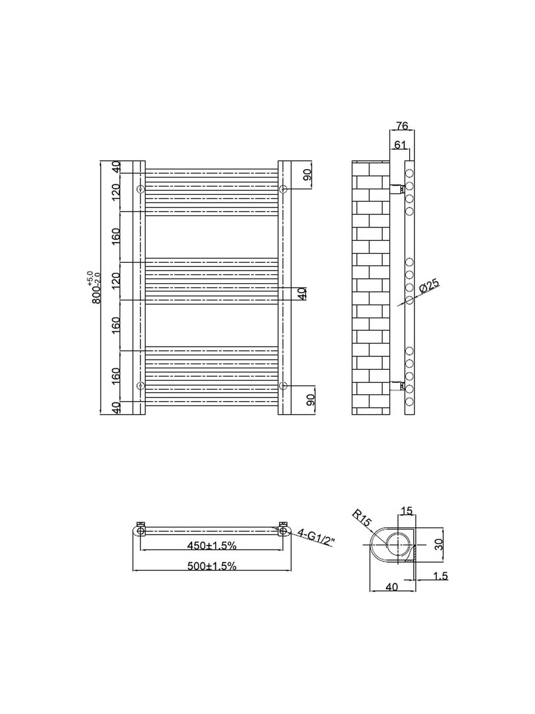 Omata Premium Ladder Towel Rail
