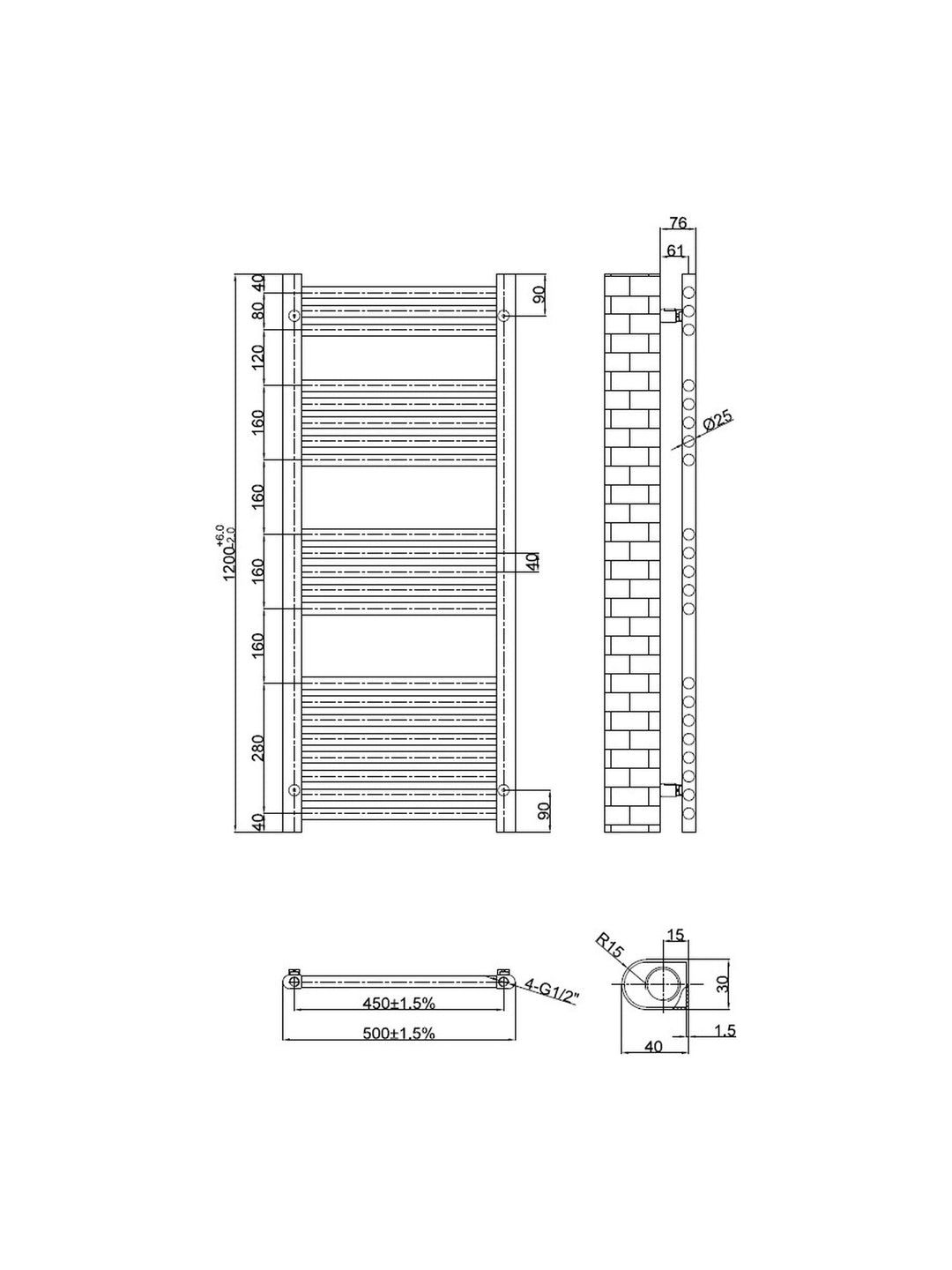 Omata Premium Ladder Towel Rail