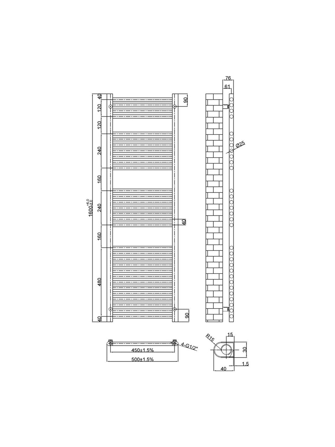 Omata Premium Ladder Towel Rail