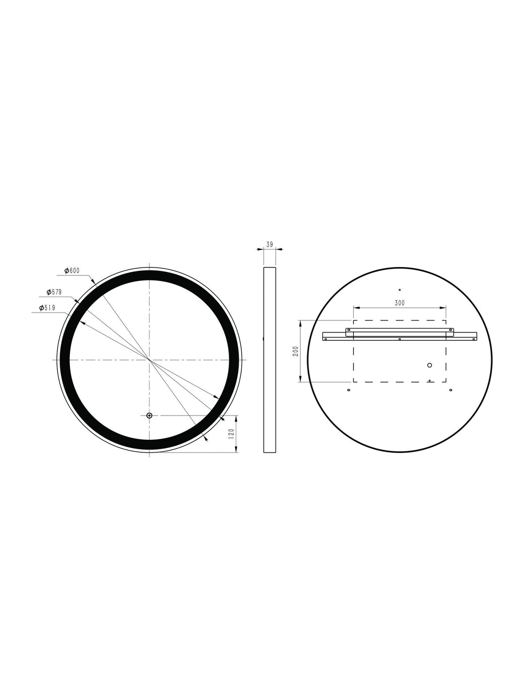 Rosie LED Round Touch Mirror