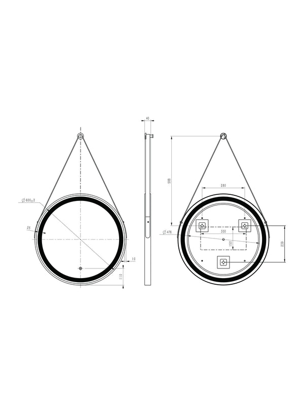 Delilah Orca LED Round Touch Mirror