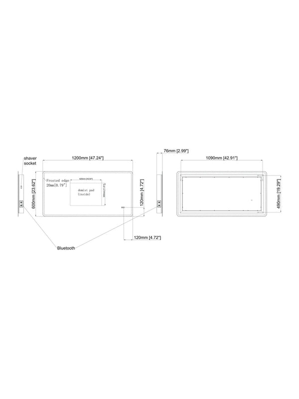 Molly LED Touch Mirror with Wireless Speaker