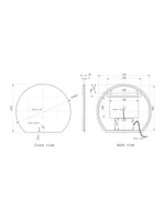 Load image into Gallery viewer, Olive Semi Circle LED Touch Mirror with Demister
