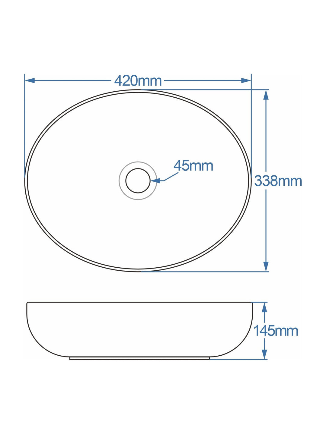 Pisa Countertop Ceramic Basin