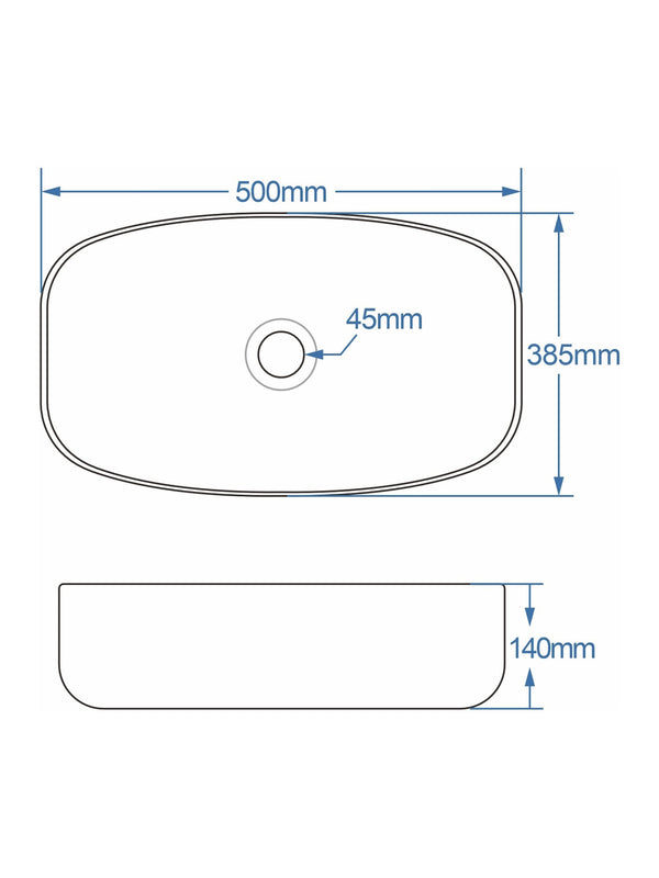 Lucca Countertop Ceramic Basin