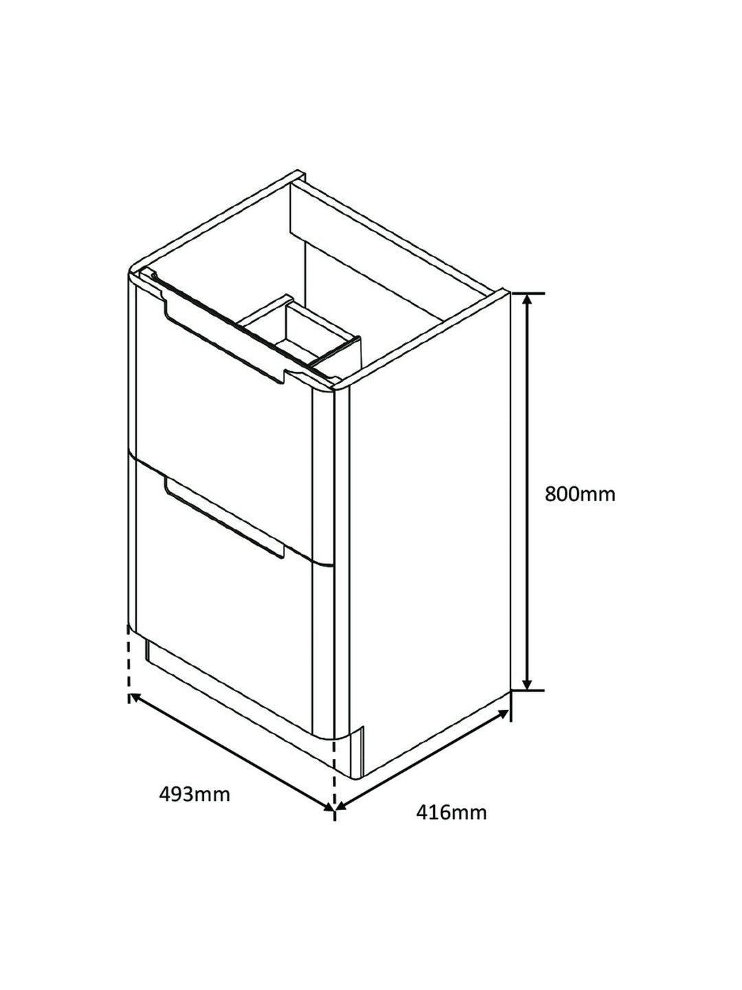 Monza Floor Standing Vanity Unit & Basin