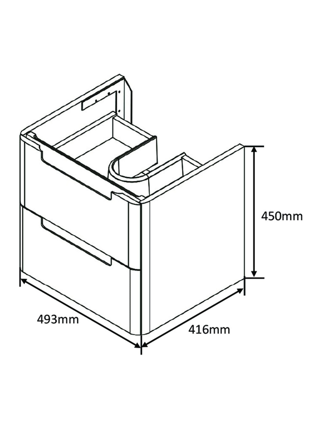 Monza Wall Hung Vanity Unit & Basin