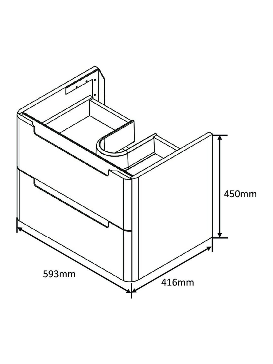 Monza Wall Hung Vanity Unit & Basin