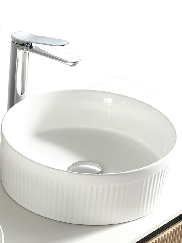 Flauto Fluted Round Countertop Basin