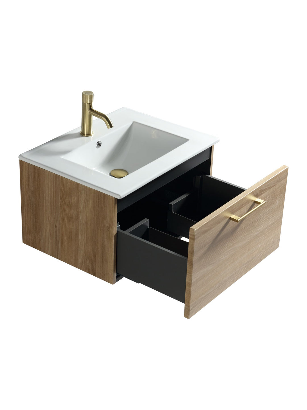Piatta 600mm Wall Hung Vanity Unit with Matte Basin