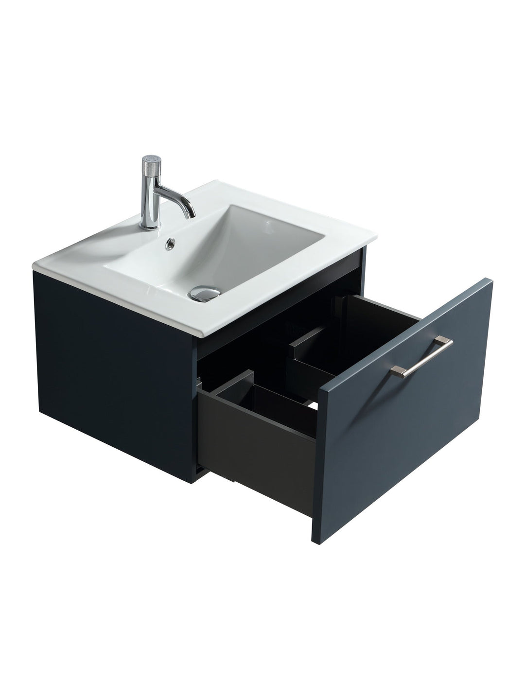Piatta 600mm Wall Hung Vanity Unit with Matte Basin