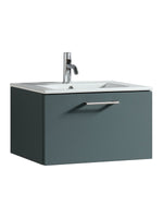 Load image into Gallery viewer, Piatta 600mm Wall Hung Vanity Unit with Matte Basin
