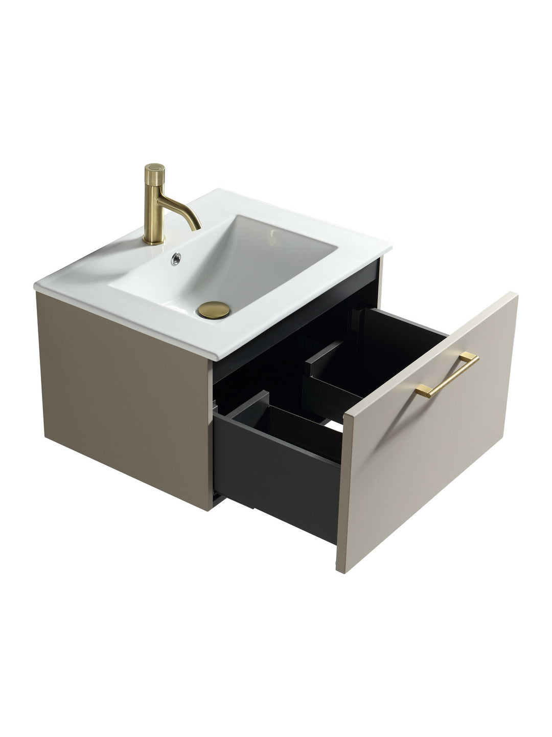 Piatta 600mm Wall Hung Vanity Unit with Matte Basin