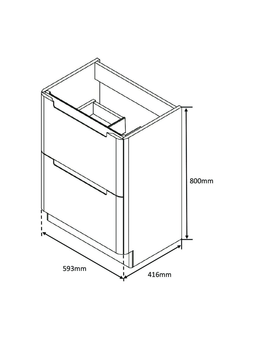 Monza Floor Standing Vanity Unit & Basin