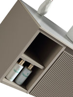Load image into Gallery viewer, Flauto 800mm Wall Hung Vanity Unit with Side Storage Box &amp; Sintered Stone Countertop
