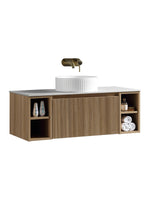 Load image into Gallery viewer, Flauto 1000mm Wall Hung Vanity Unit with Twin Side Storage &amp; Sintered Stone Countertop
