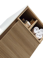 Load image into Gallery viewer, Flauto 1000mm Wall Hung Vanity Unit with Twin Side Storage &amp; Sintered Stone Countertop
