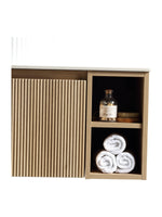 Load image into Gallery viewer, Flauto 1000mm Wall Hung Vanity Unit with Twin Side Storage &amp; Sintered Stone Countertop
