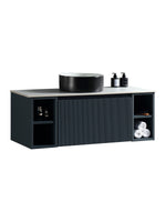 Load image into Gallery viewer, Flauto 1000mm Wall Hung Vanity Unit with Twin Side Storage &amp; Sintered Stone Countertop
