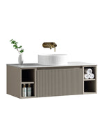 Load image into Gallery viewer, Flauto 1000mm Wall Hung Vanity Unit with Twin Side Storage &amp; Sintered Stone Countertop
