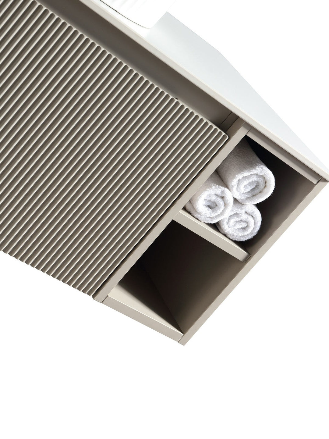 Flauto 1000mm Wall Hung Vanity Unit with Twin Side Storage & Sintered Stone Countertop