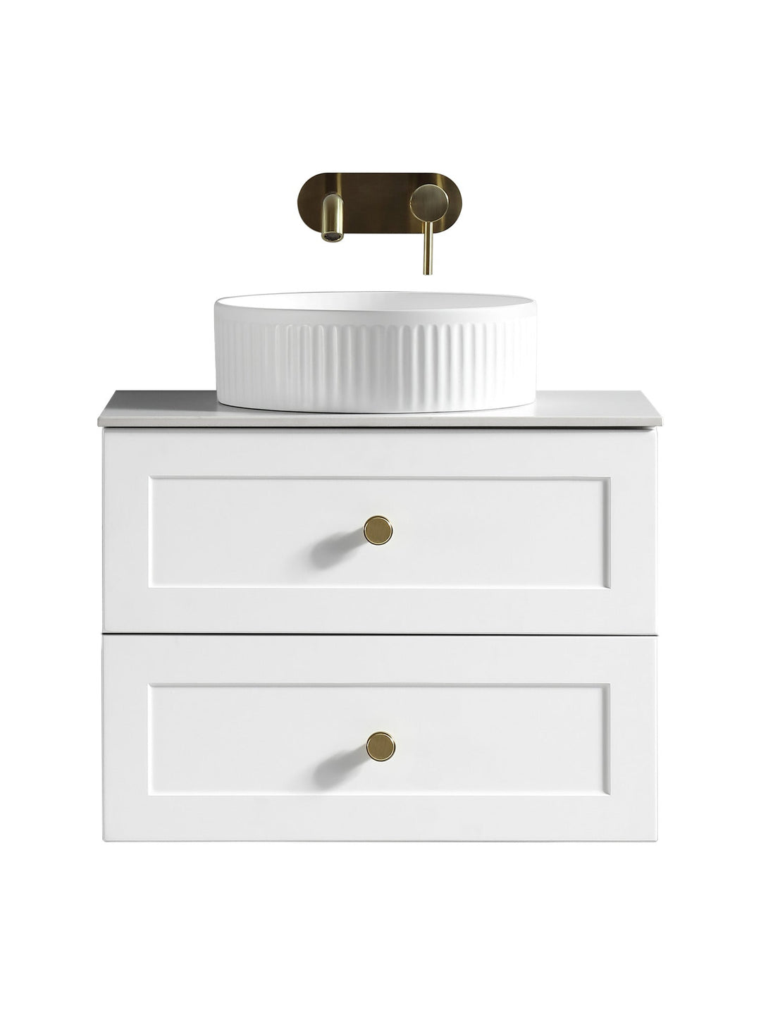 Bakewell 600mm Wall Hung Vanity Unit with Sintered Stone Countertop