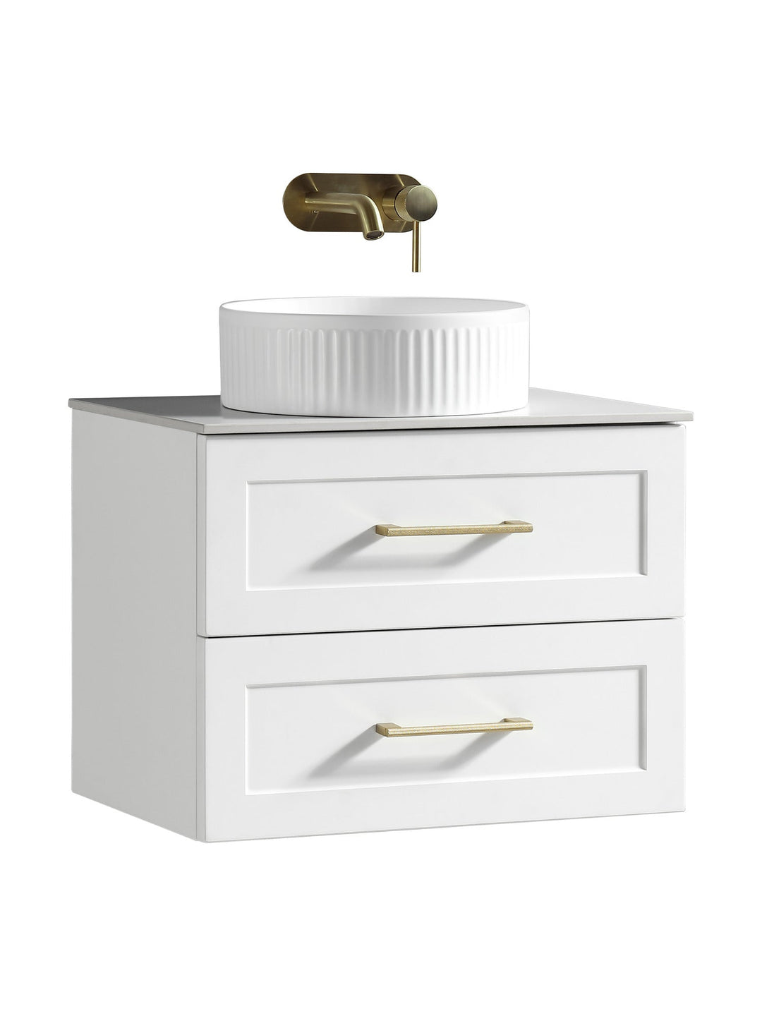Bakewell 600mm Wall Hung Vanity Unit with Sintered Stone Countertop