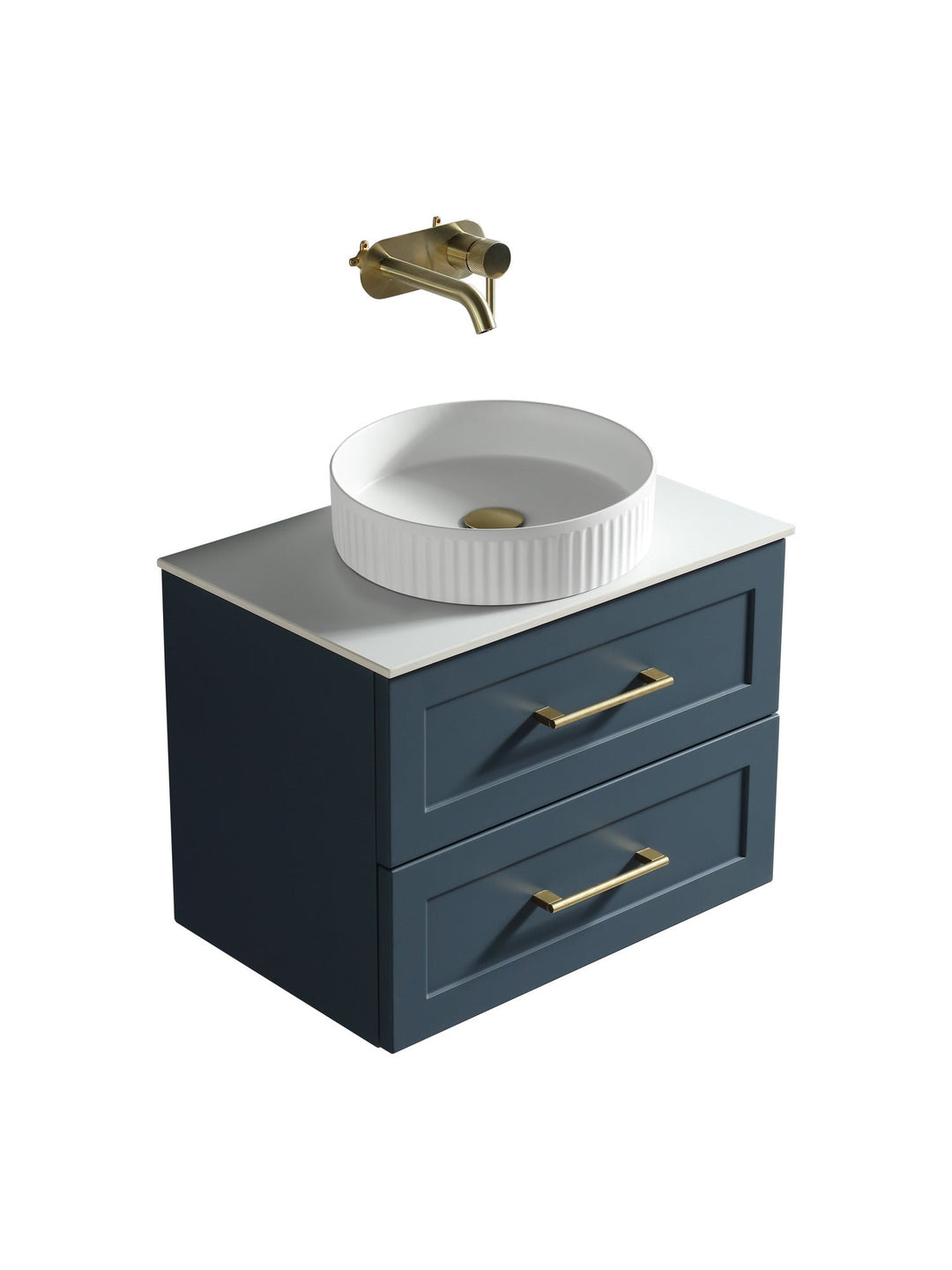 Bakewell 600mm Wall Hung Vanity Unit with Sintered Stone Countertop