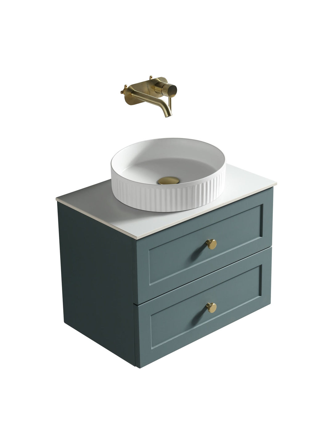 Bakewell 600mm Wall Hung Vanity Unit with Sintered Stone Countertop