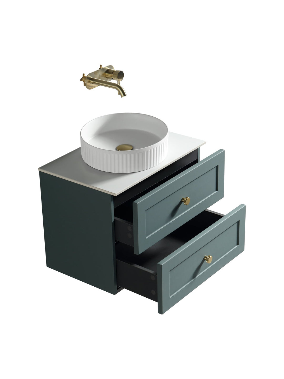 Bakewell 600mm Wall Hung Vanity Unit with Sintered Stone Countertop