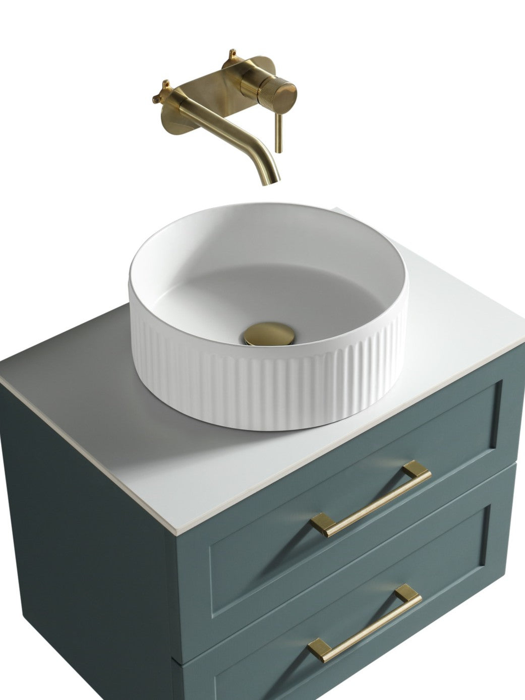 Bakewell 600mm Wall Hung Vanity Unit with Sintered Stone Countertop