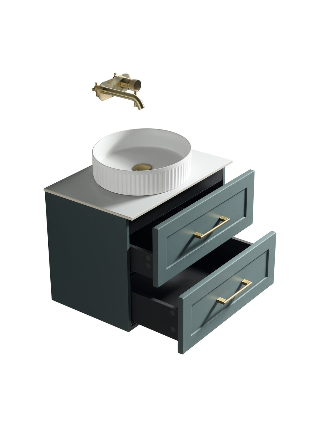 Bakewell 600mm Wall Hung Vanity Unit with Sintered Stone Countertop
