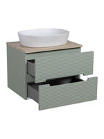 Load image into Gallery viewer, Monza Plus 600mm Fluted Wall Hung Vanity Unit with Countertop
