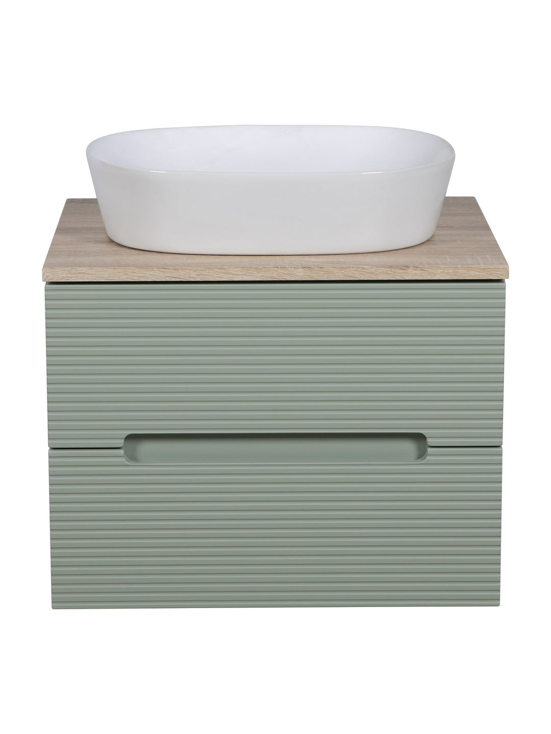 Monza Plus 600mm Fluted Wall Hung Vanity Unit with Countertop