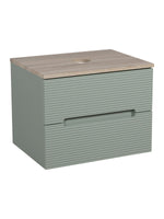 Load image into Gallery viewer, Monza Plus 600mm Fluted Wall Hung Vanity Unit with Countertop
